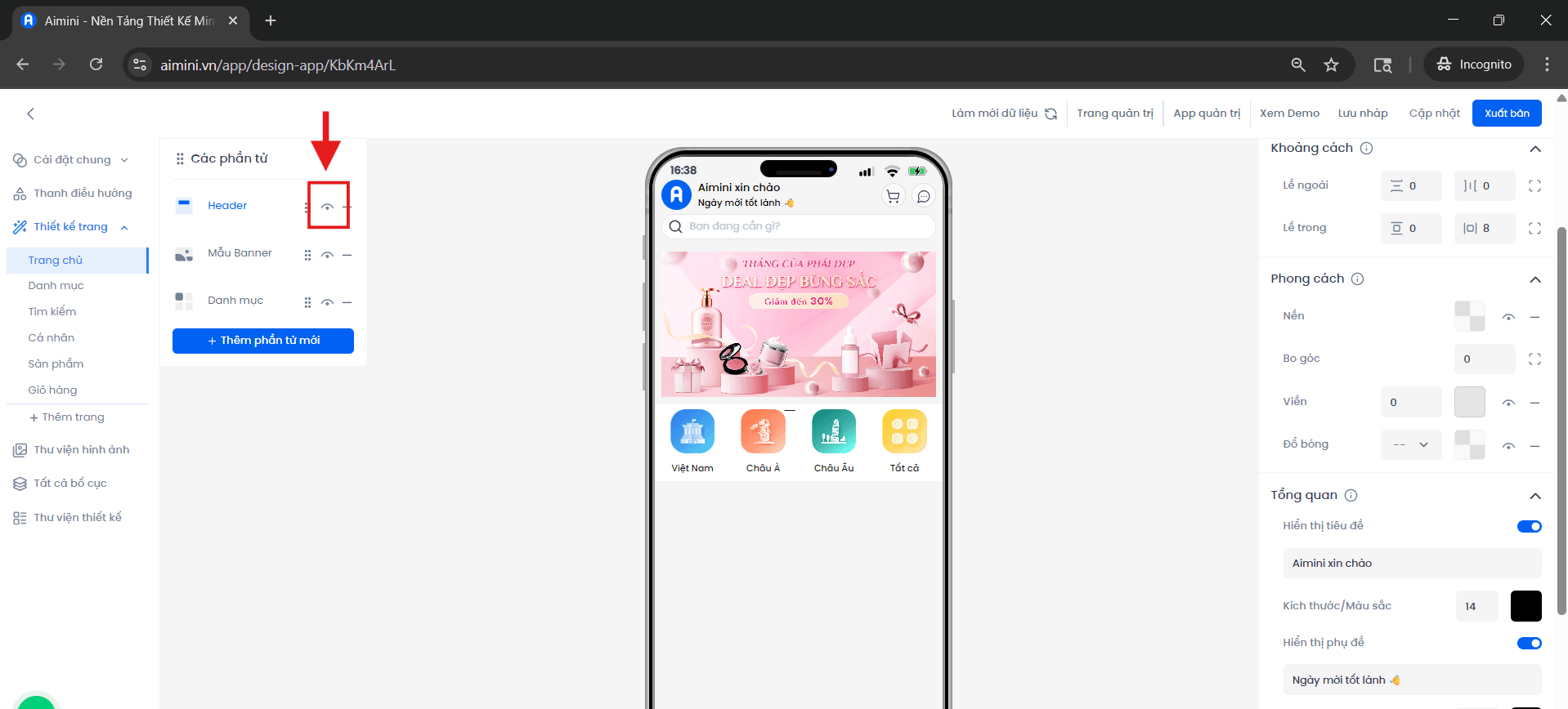 Icon được khoanh tròn
